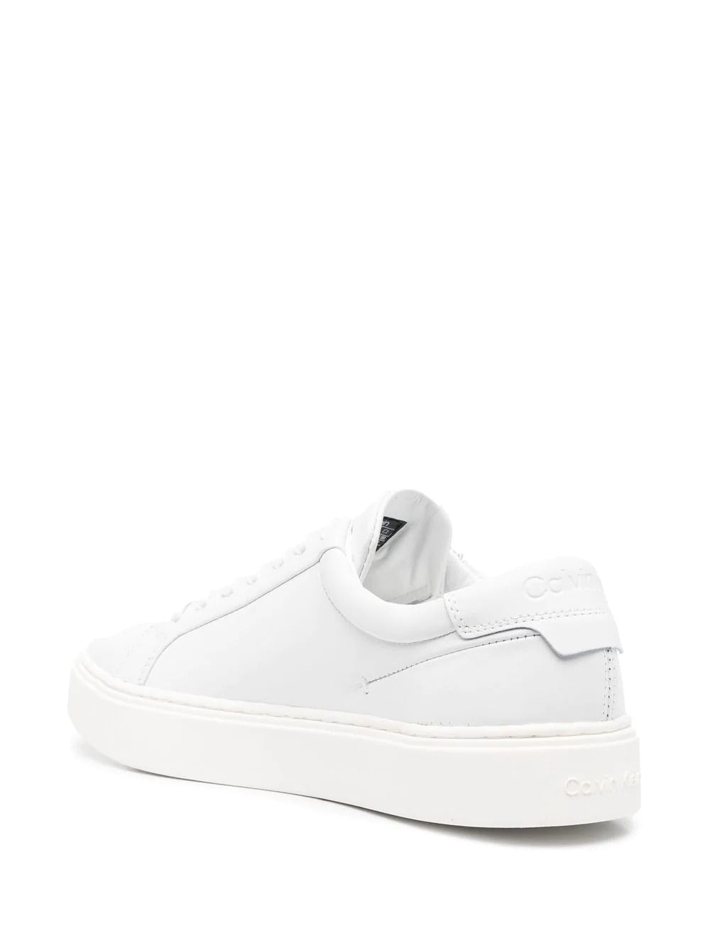 CALVIN KLEIN LOGO-DEBOSSED LOW-TOP SNEAKERS