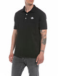 Replay men’s Pique polo shirt with print